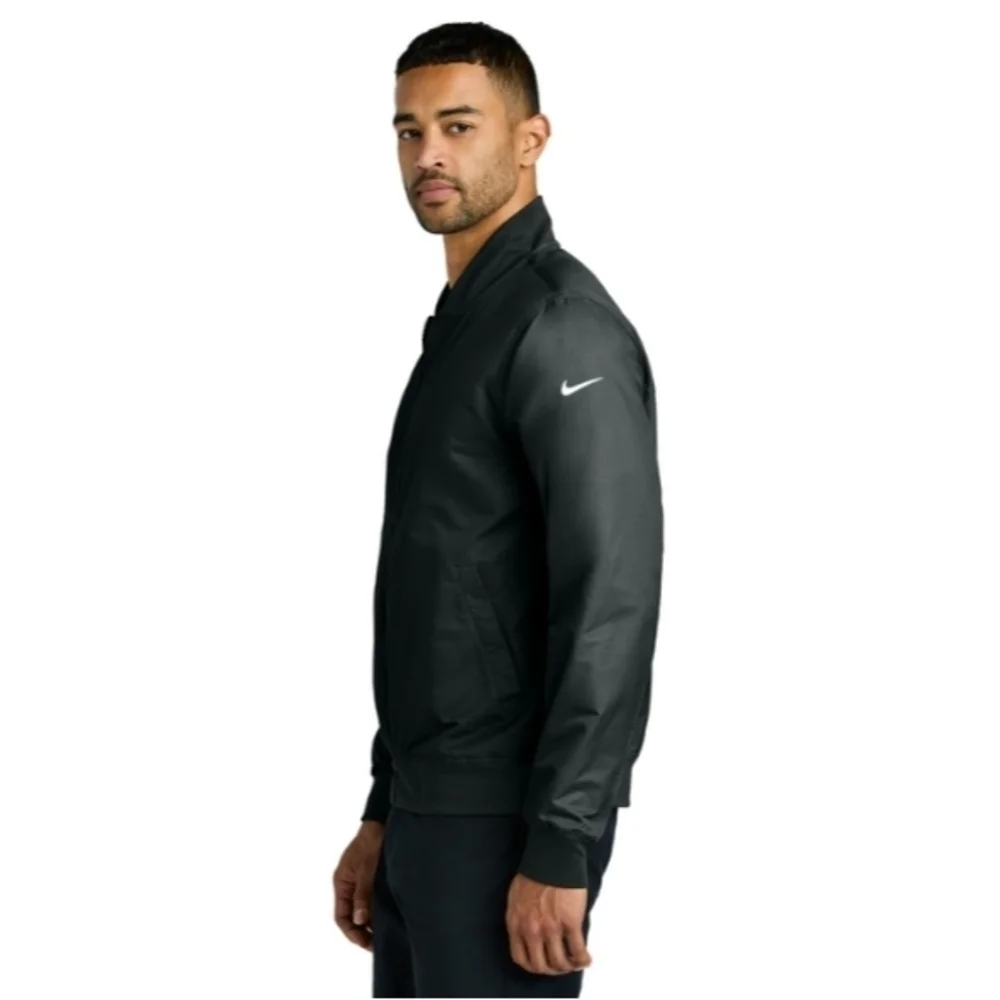 Nike Black Full Zip Up Bomber Jacket Size Medium